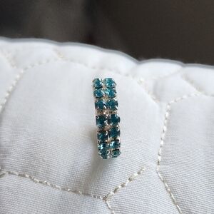 Rhinestone blue ring